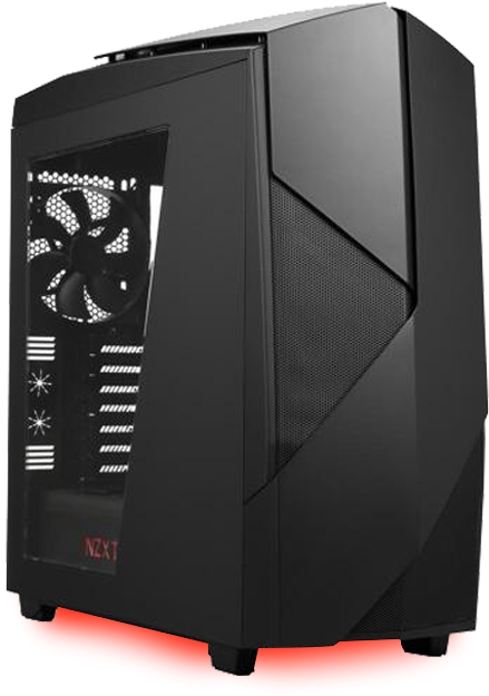 Nzxt Noctis 450-black - Nzxt Noctis 450 No Power Supply Atx Mid Tower (750x750), Png Download