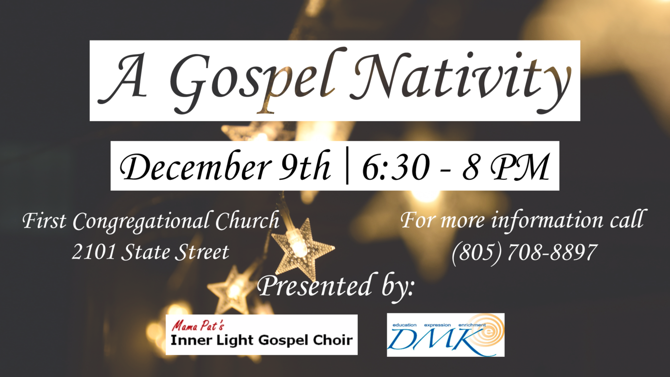 "a Gospel Nativity" Presented By Inner Light Community - Monotype Corsiva (1360x765), Png Download