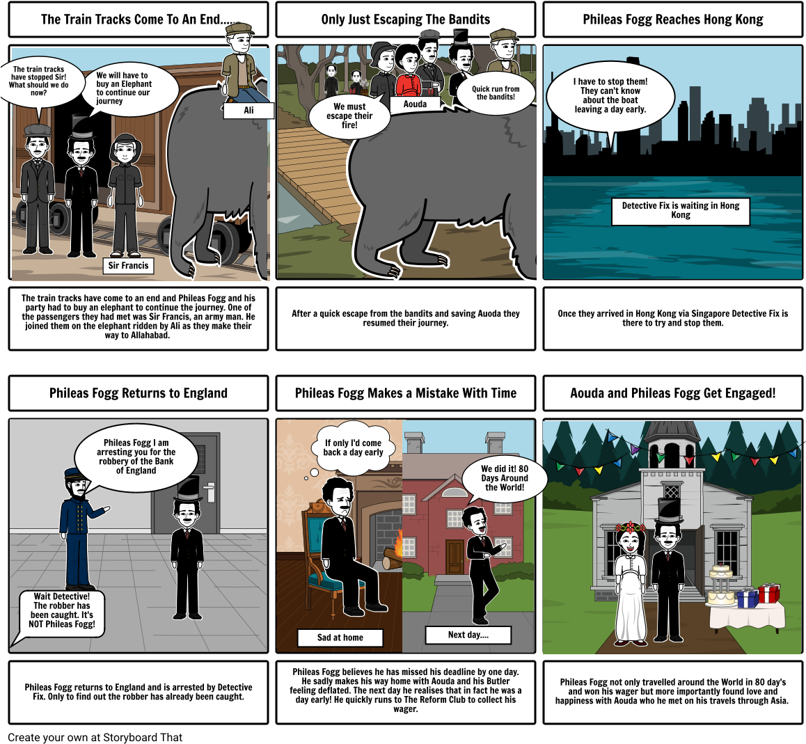 Around The World In 80 Days - Around The World In 80 Days Storyboard (1164x1086), Png Download