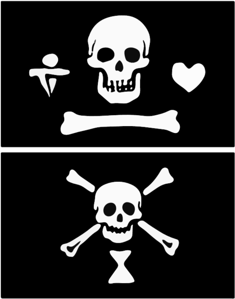 Famous Pirates And Their Flags Part - Pirate Flag (500x647), Png Download