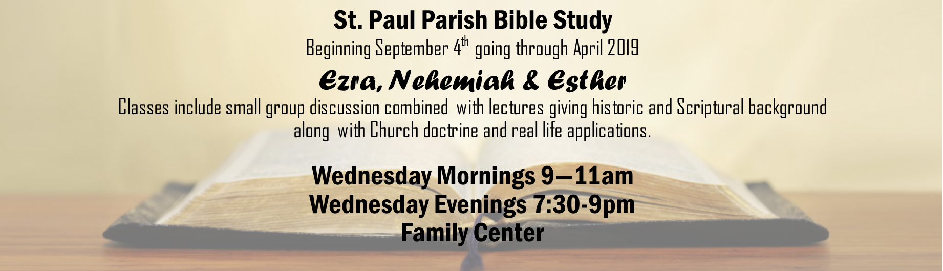 St Paul Catholic Church & Preschool - Calligraphy (1842x529), Png Download