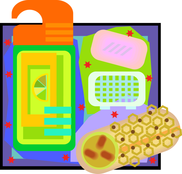 Clip Freeuse Stock Bath Accessories And Soap Image (731x700), Png Download