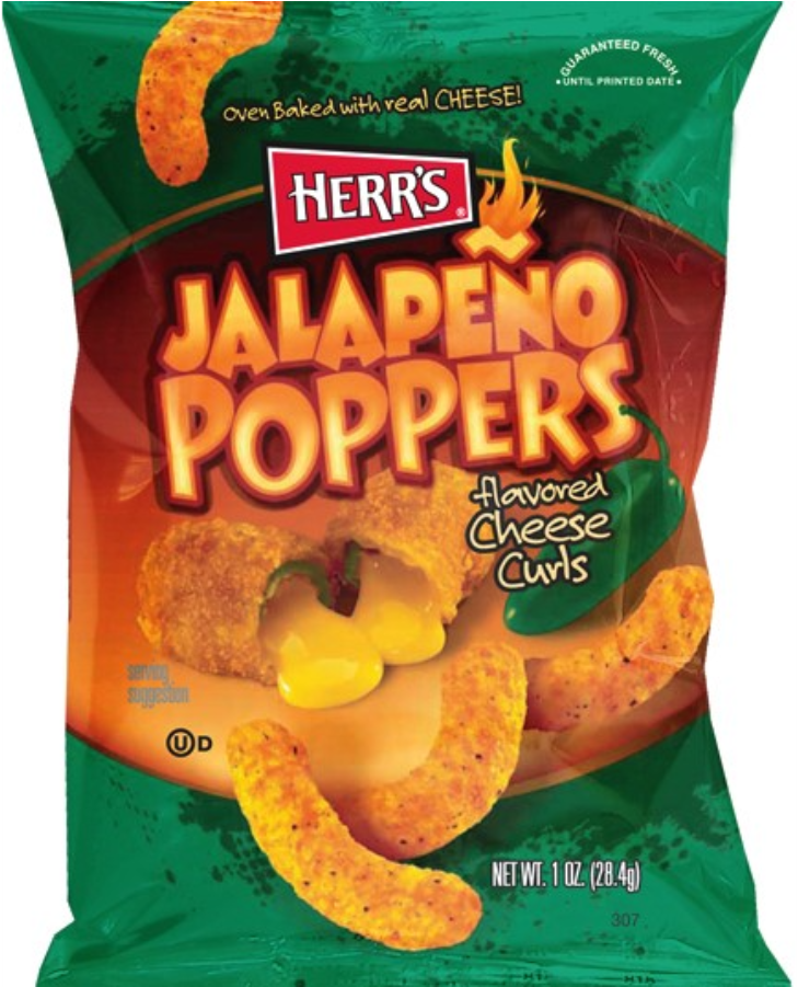 Herr's Jalapeno Cheese Puffs (900x900), Png Download