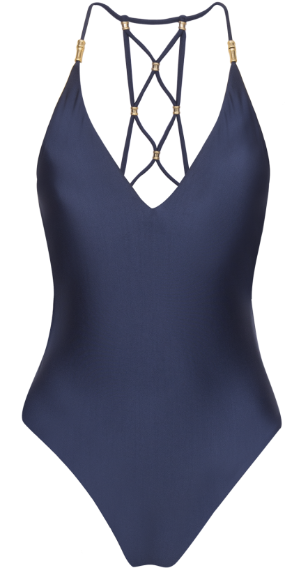 Indigo Lucy One Piece - Maillot (854x1024), Png Download