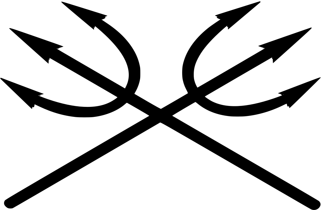 Download Png - Neptune Trident Png (1024x672), Png Download