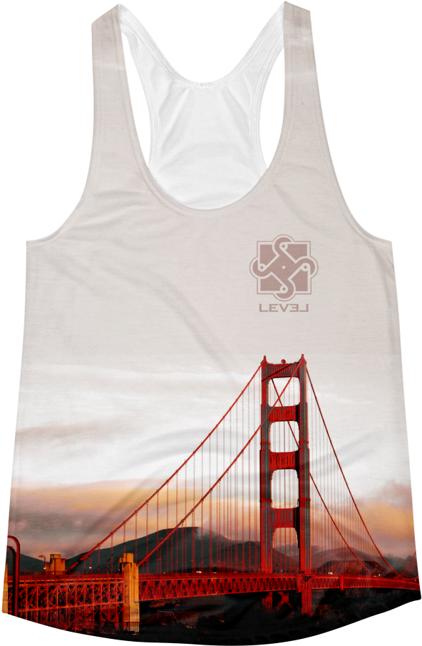 Image Of Womens Golden Gate Racerback Tank - Golden Gate Bridge (1000x1000), Png Download