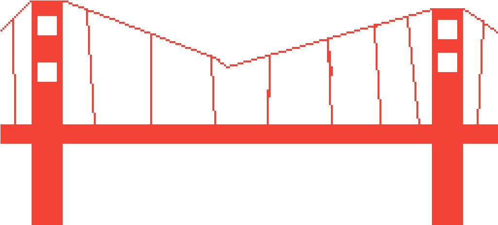 Golden Gate Bridge - Symmetry (1024x576), Png Download