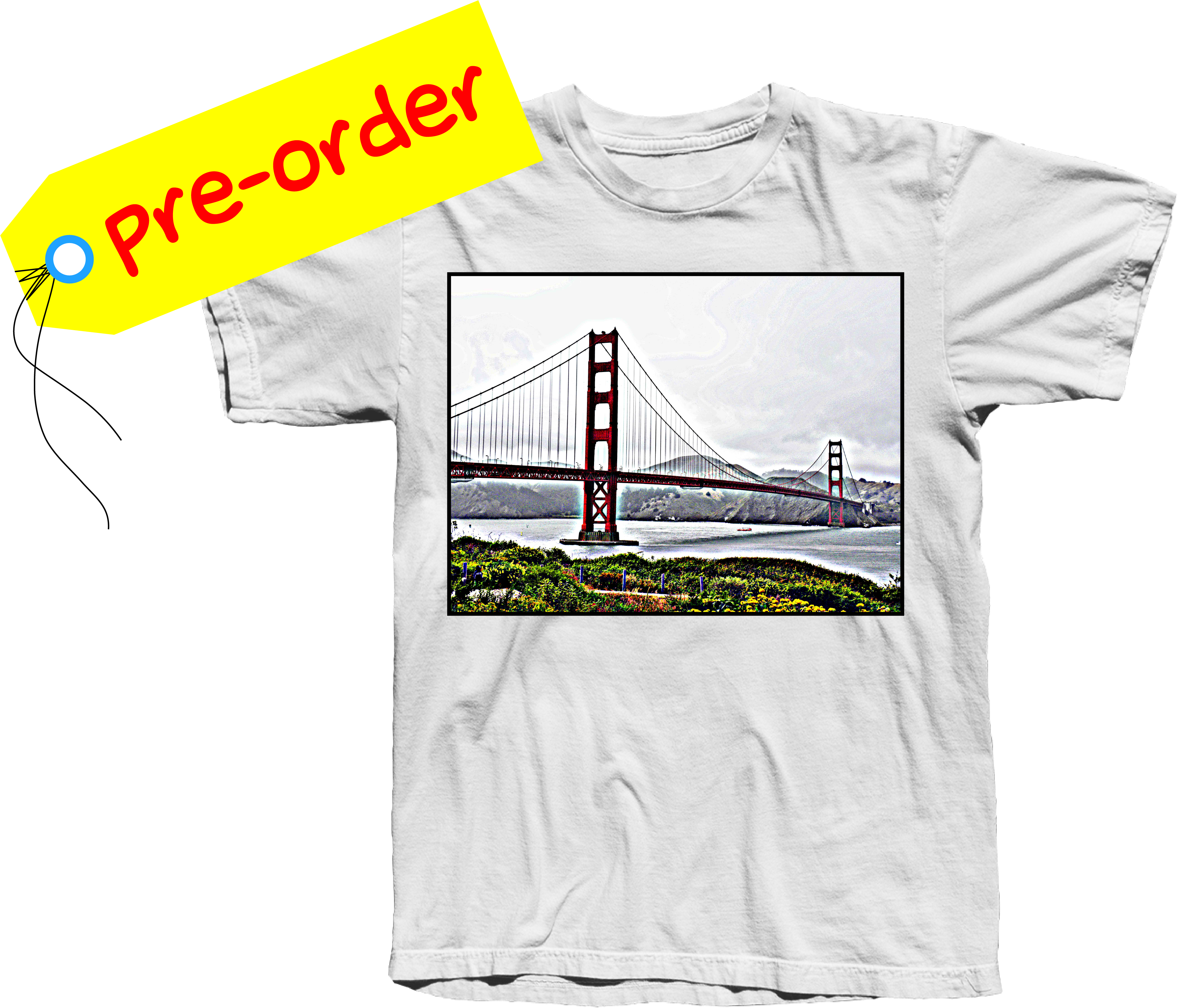 Image Of Golden Gate Bridge - Illustration (3917x3335), Png Download