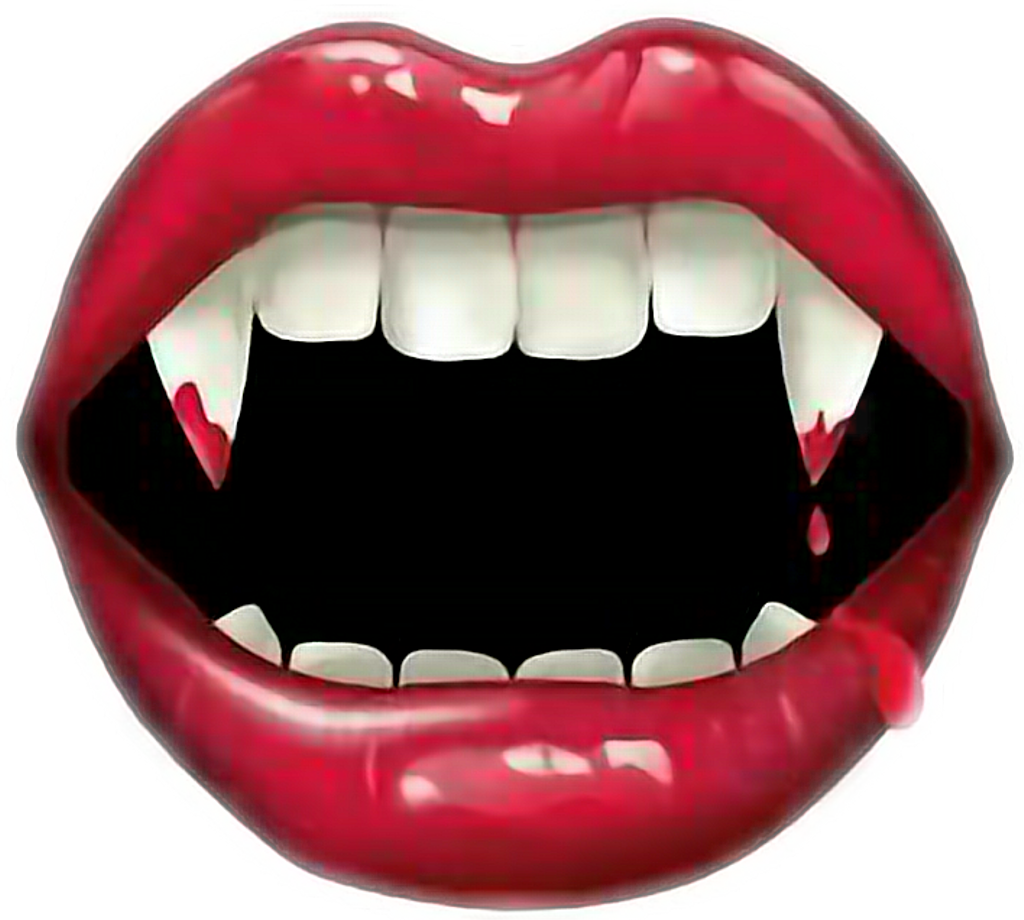 Redlips Sticker - Boca De Vampiro (1024x920), Png Download