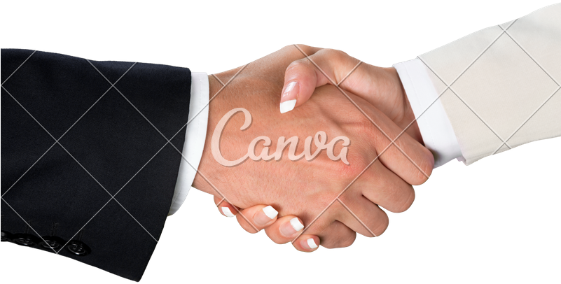 Picture Of People Shaking Hands - Canva (800x426), Png Download