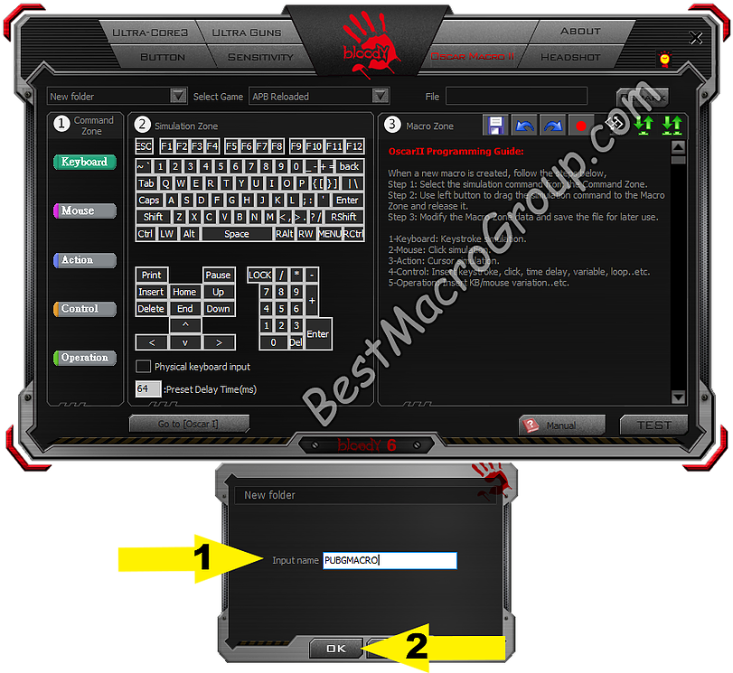 Click The "file" Button And Select "import In / Out" - Bloody Mouse No Recoil (880x748), Png Download