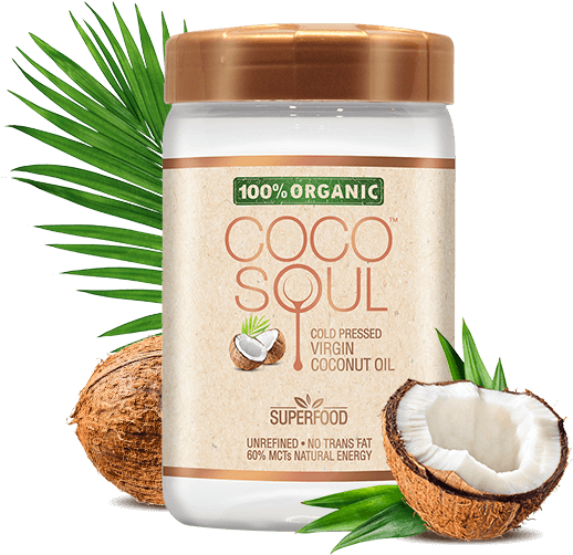 Organic Virgin Coconut Oil - Coco Soul Virgin 500 (529x693), Png Download