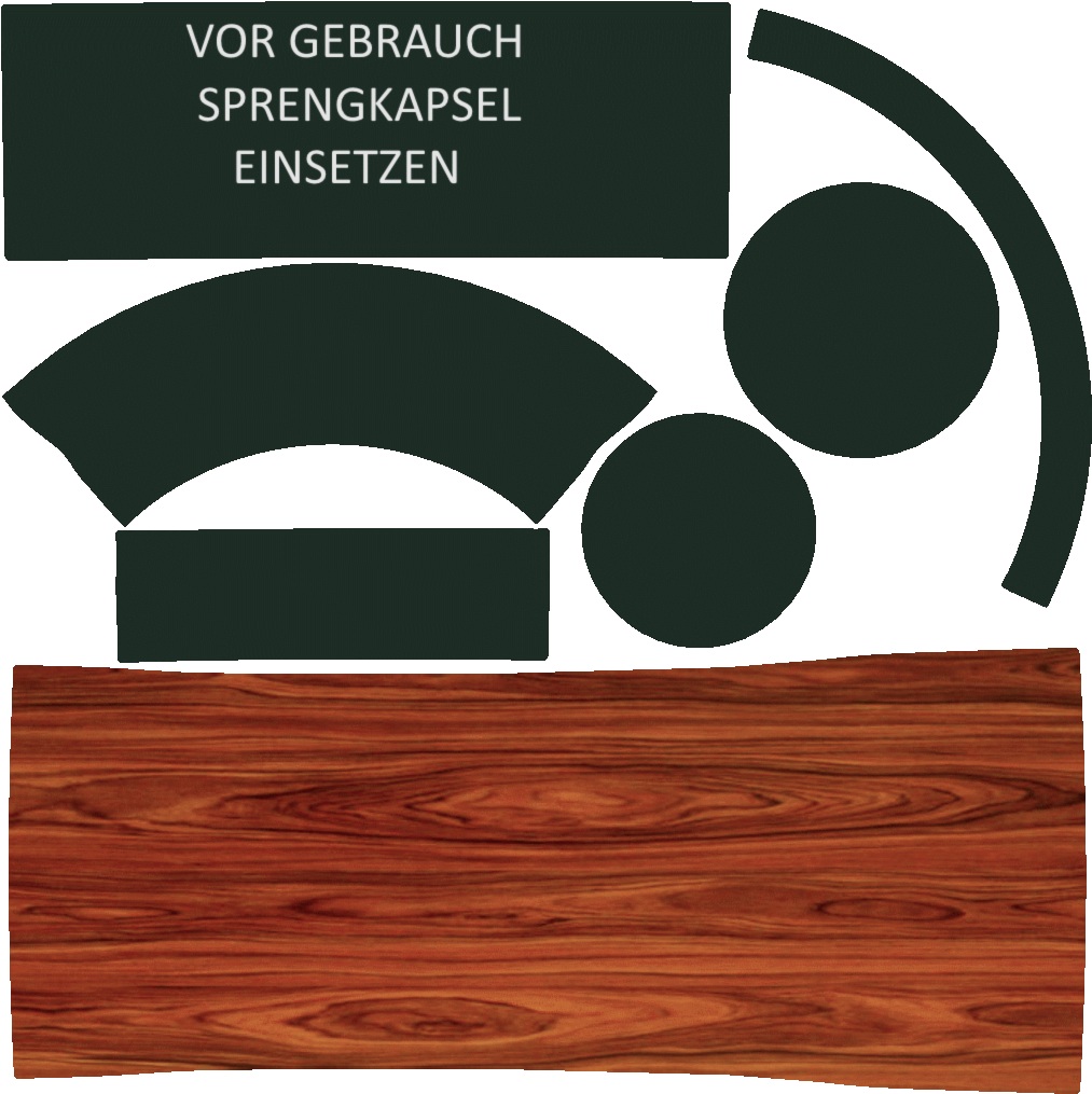 Germ Grenade Uv Grenade Render - Plywood (1024x1024), Png Download