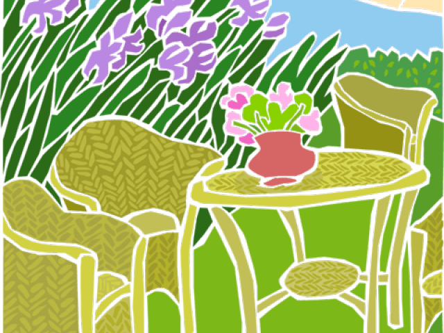 Lawn Clipart Backyard - Illustration (640x480), Png Download