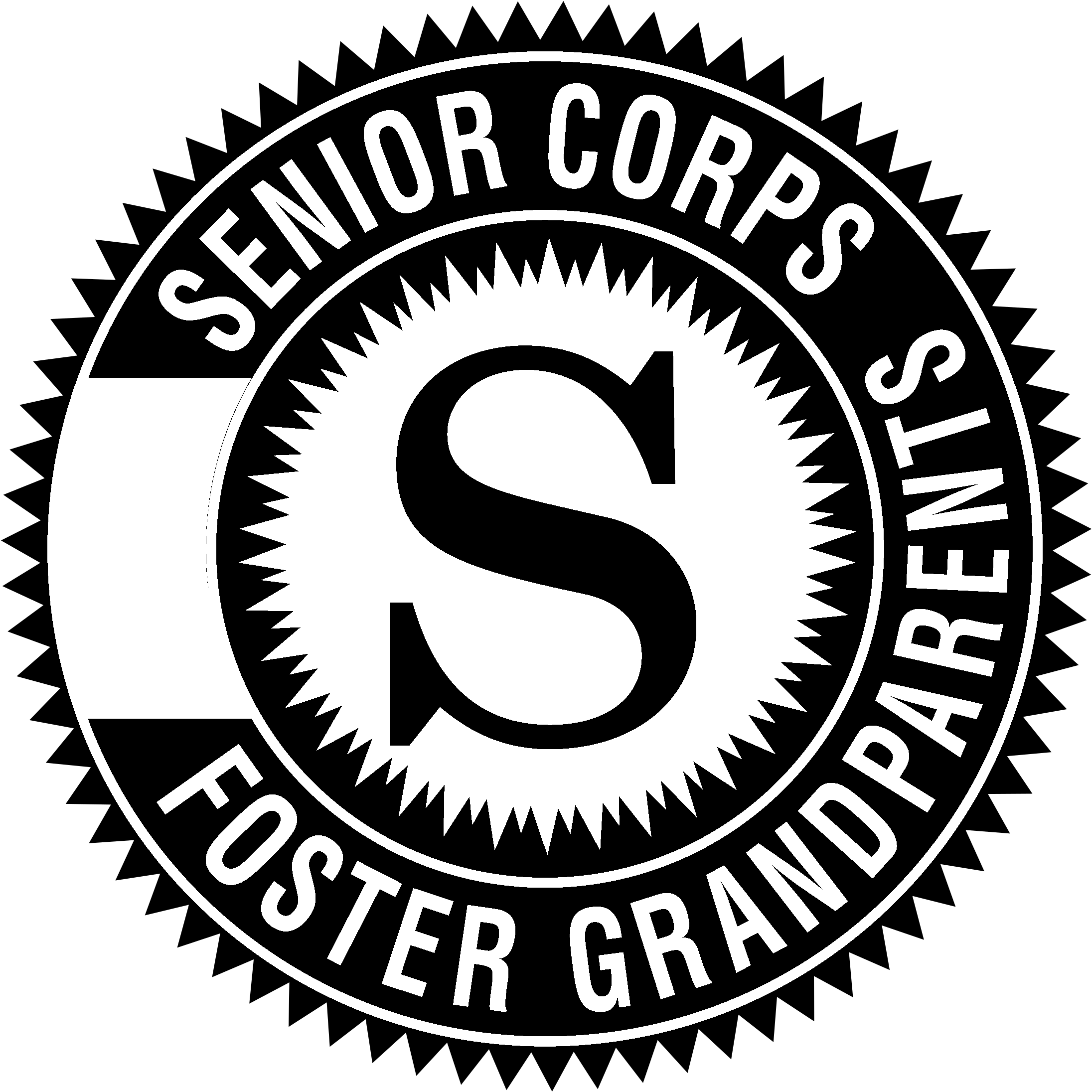 Senior Corps Foster Grandparents Logo Black And White - Emblem (2400x2400), Png Download