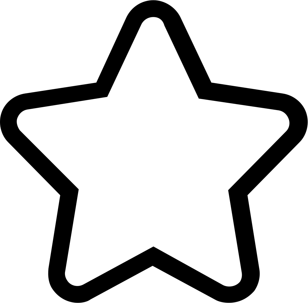 Ic Star Line Comments - Star Outline Png (981x964), Png Download