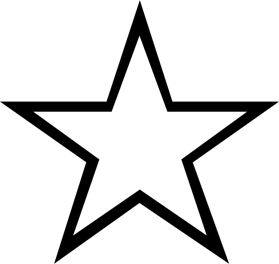 Star Line Comments - Black And White Clipart Of Star (980x928), Png Download