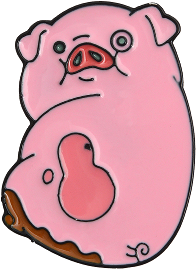 Lovely Cute Fashion Gifts Tv Series Waddles Pink Pig - Brooch (800x800), Png Download