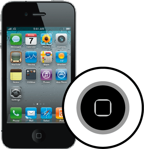 Iphone 4s - Apple Iphone 4 (612x505), Png Download