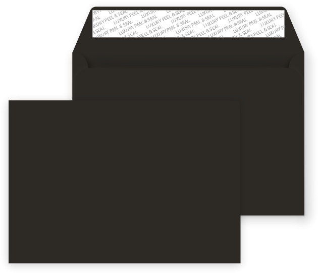 114 C6 Jet Black - Black Envelope Png (792x792), Png Download