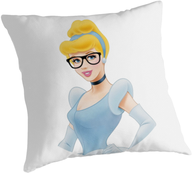 Cinderella Wearing Glasses Retro Disney Art Nerd Glasses - Disney (875x875), Png Download
