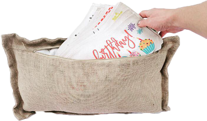 Blank Pillow With Insert - Gunny Sack (750x536), Png Download