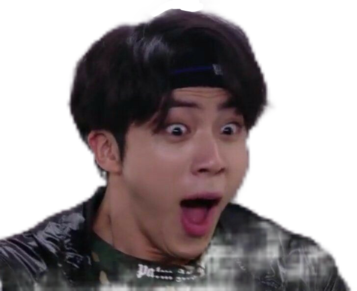 Army Bts Jin Meme Momo Sticker - Bts Meme Face Jin (727x593), Png Download