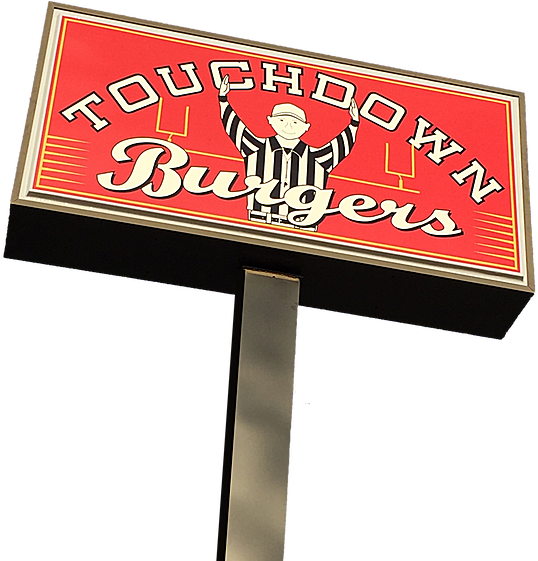 Touchdown Burgers In Enterprise, Al - Sign (600x560), Png Download