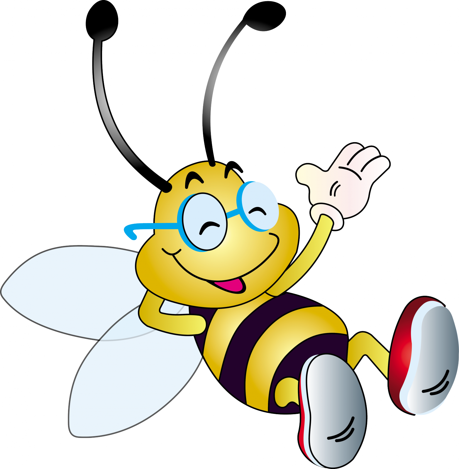 Honey Bee Insect Worker Bee Clip Art - Transparent Background Bee Png (1565x1600), Png Download
