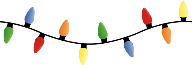 How Do You String Lights On A - Christmas Lights Clipart (640x225), Png Download