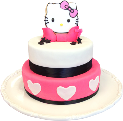 Hello Kitty Birthday Cakes - Hello Kitty Cake In Goldilocks (500x500), Png Download