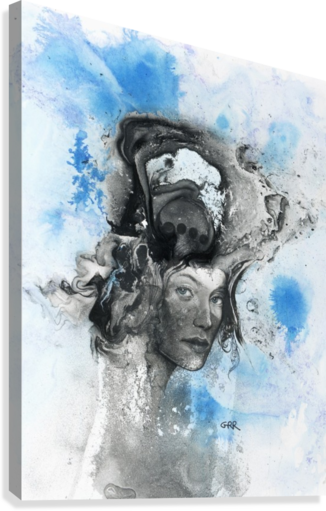 Illustration Of A Woman's Face With Splashes And Shapes - Illustration Of A Woman's Face With Splashes Y Glen (326x511), Png Download