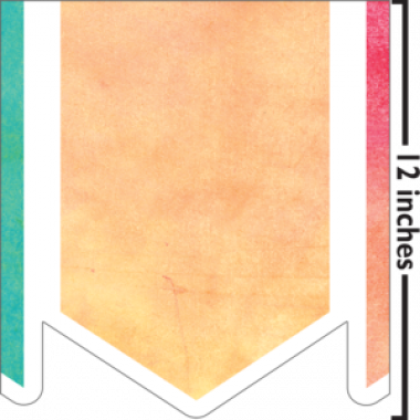 Watercolor Pennants Big Big Border - Teacher Created Resources Watercolor Pennants Big Big (380x380), Png Download
