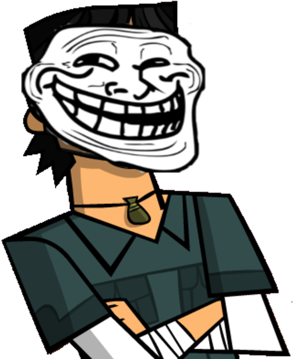 Trollface - Total Drama Island Memes (600x715), Png Download