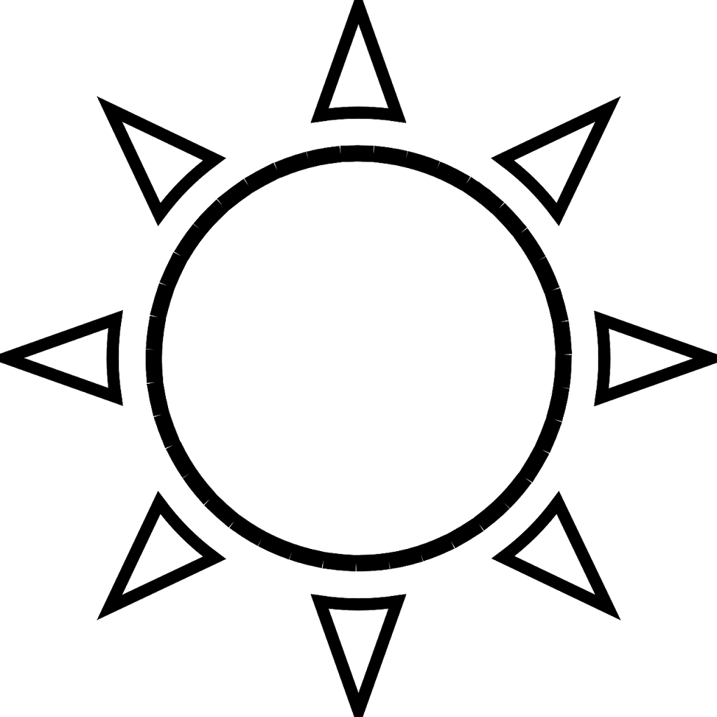Clear - Sun Outline (1024x1024), Png Download