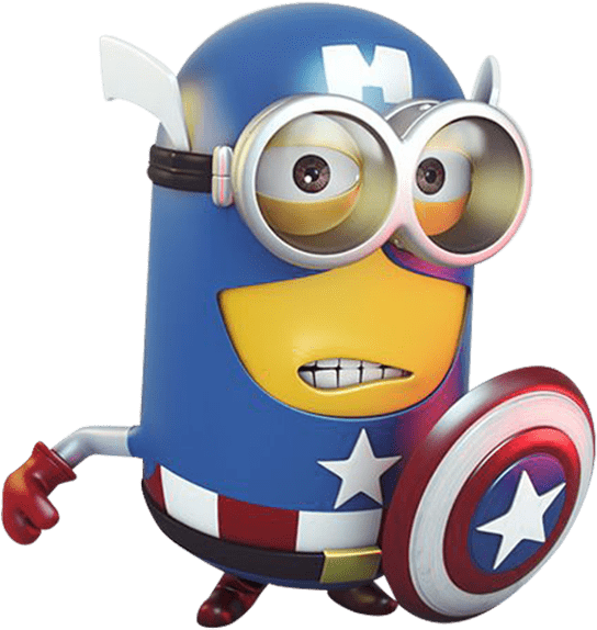 Minion Captain America Png - Captain Minion (600x600), Png Download