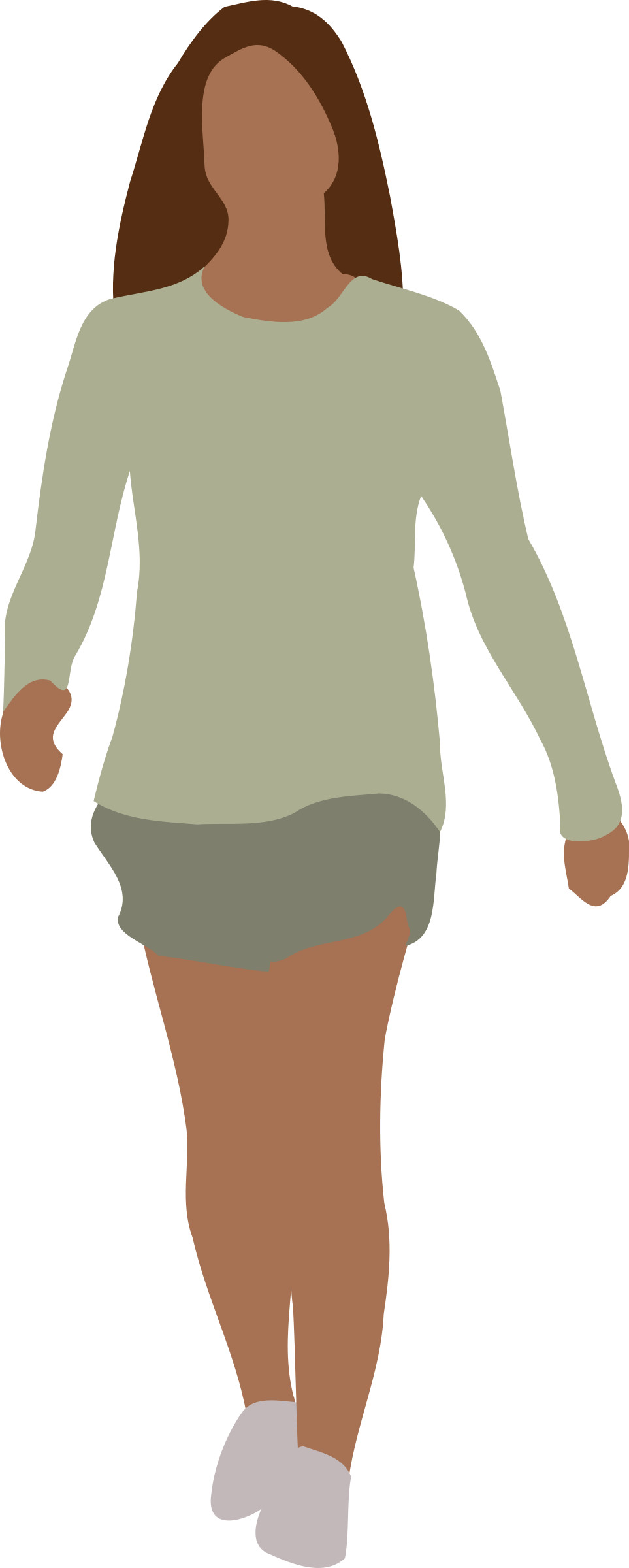 This Free Icons Png Design Of Faceless Woman Walking (963x2400), Png Download