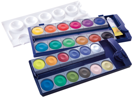 Paintbox 735k/24 Colours Opaque - Pelikan Deckfarbkasten K12 (480x480), Png Download