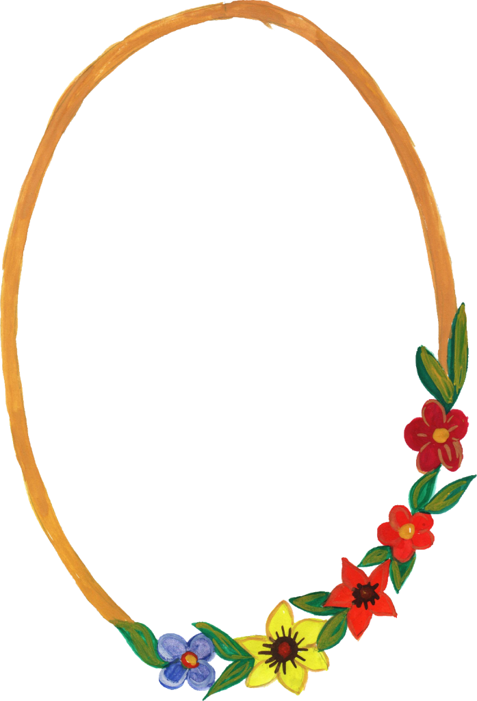 10 Watercolor Oval Frame With Flowers Png Transpa Onlygfx - Watercolor Painting (697x1024), Png Download