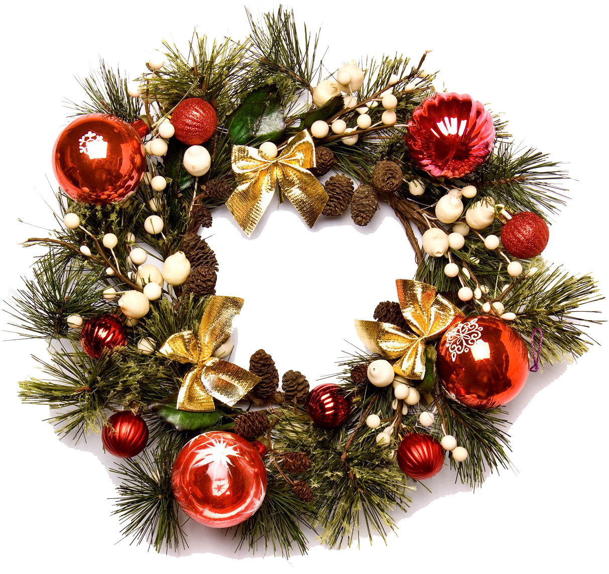 Christmas Wreath Png Image - Christmas Wreath Png (1920x1200), Png Download