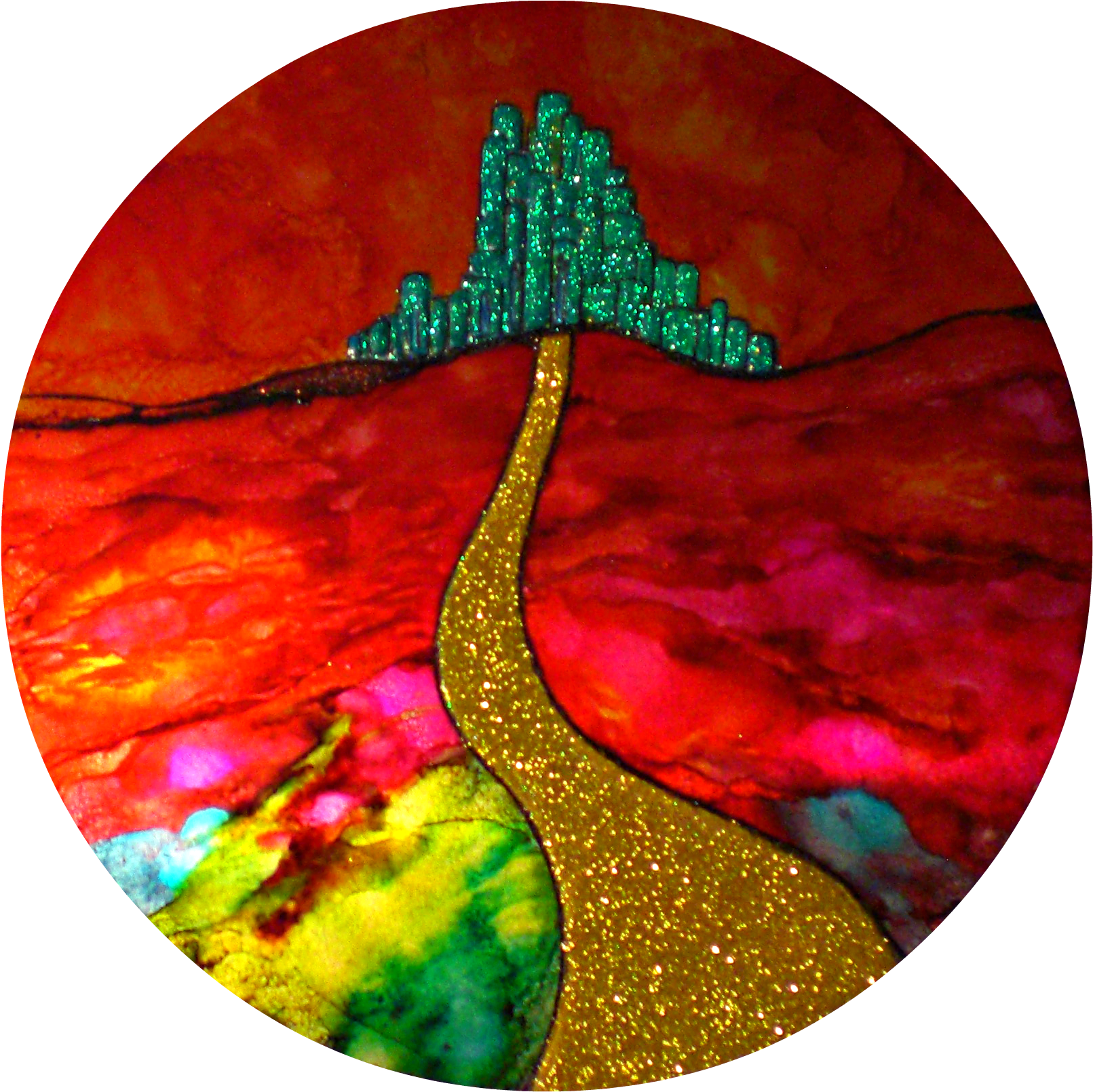 Metal Wizard Of Oz Design, Custom Orders For This Piece - Christmas Lights (2045x2068), Png Download
