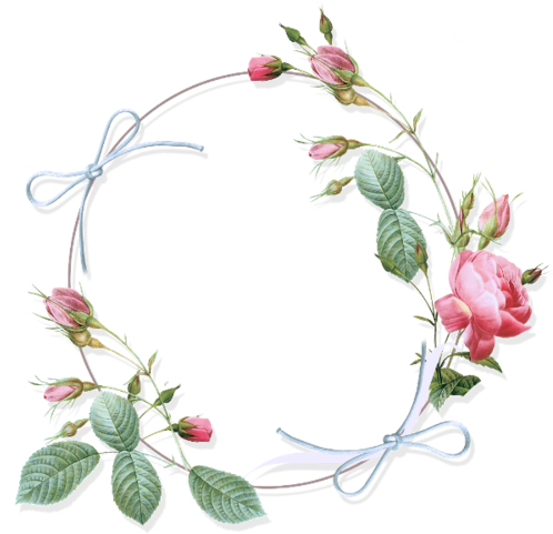 Tubes Victoriens / Fleurs - Vintage Flower Design Border Png (500x500), Png Download