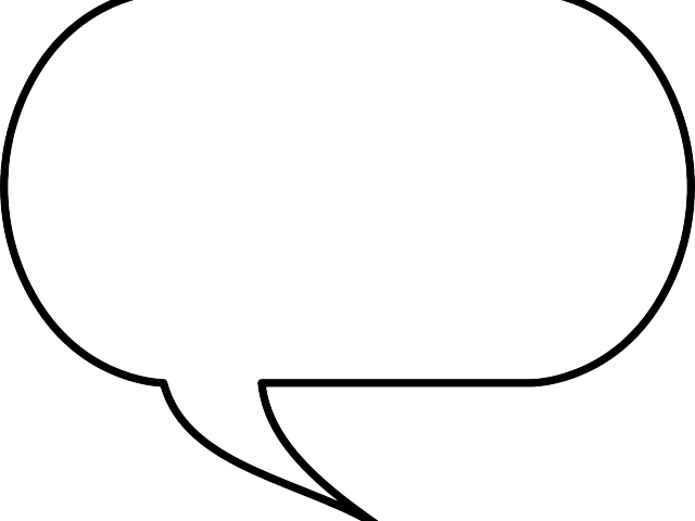 Speech Bubbles Template - Line Art (640x480), Png Download