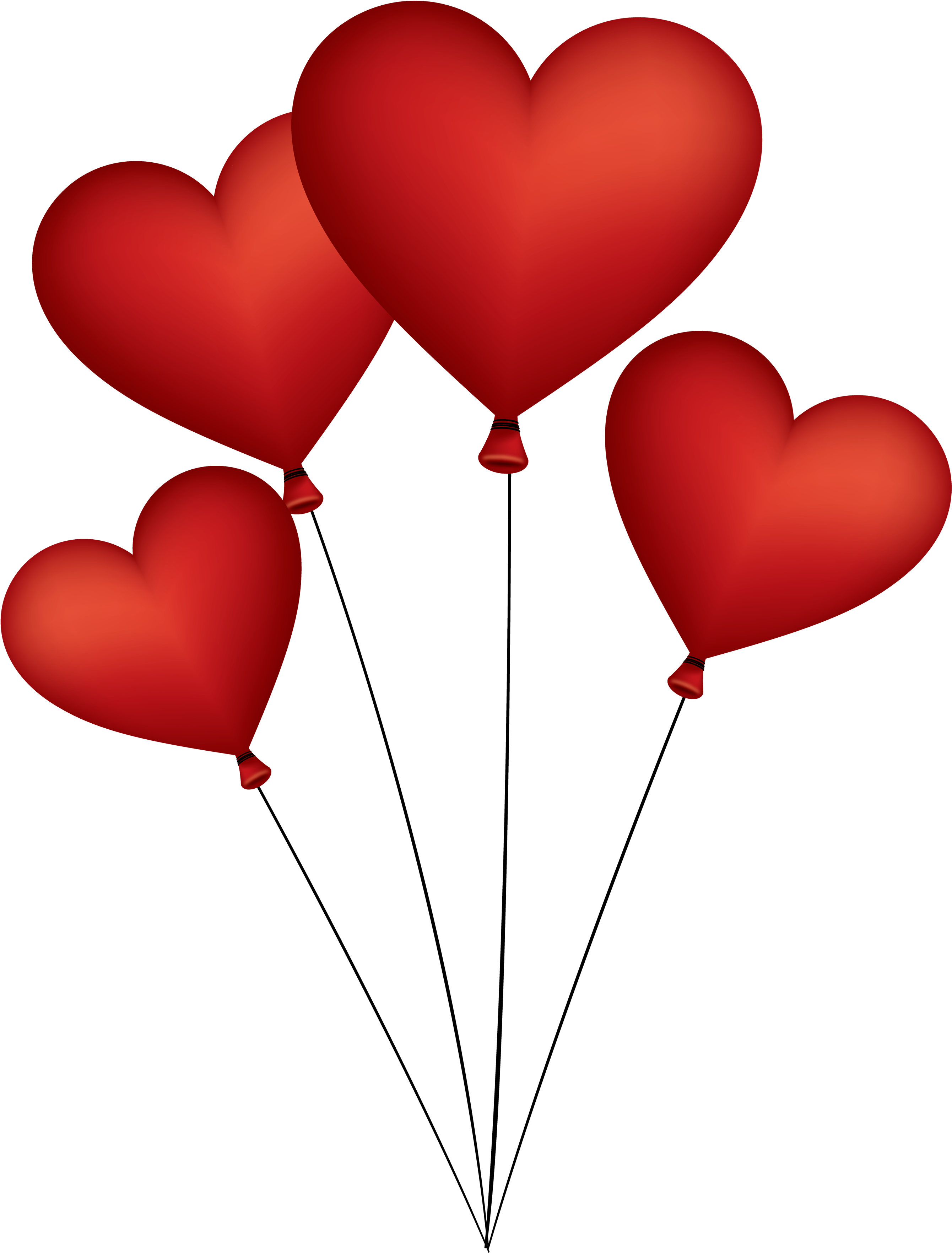 Heart Balloon Png Image - Heart Balloon Png (3000x3823), Png Download