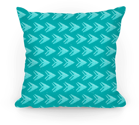 Teal Watercolor Arrow Pattern Pillow - Cushion (484x484), Png Download