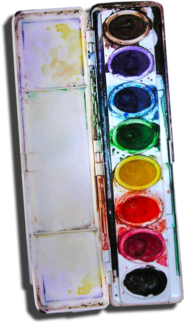 Watercolors - Watercolor Paint Palette Png (426x691), Png Download