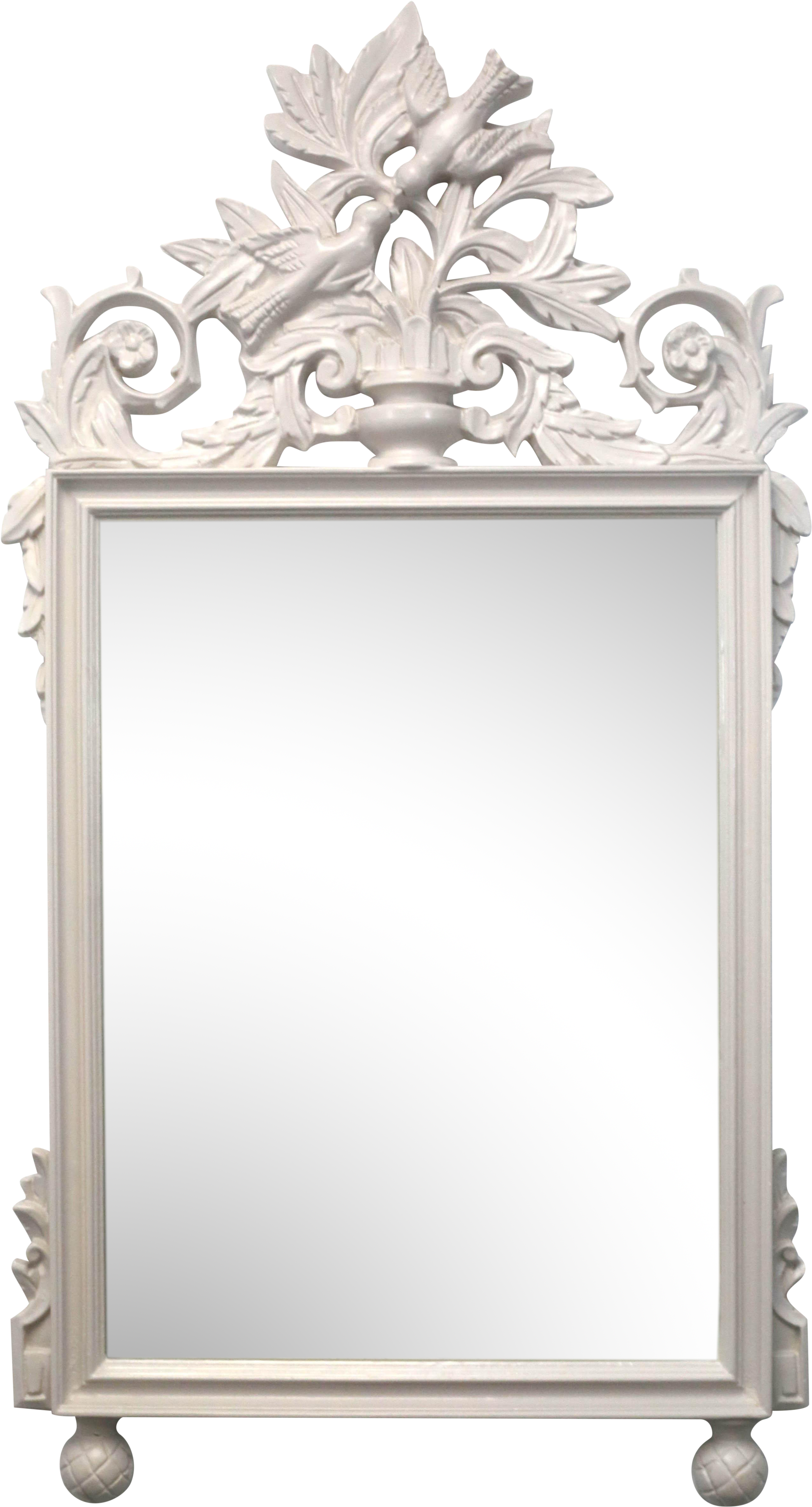 Vintage Light Gray Chinoiserie Mirror On Chairish - Mirror (2842x5273), Png Download