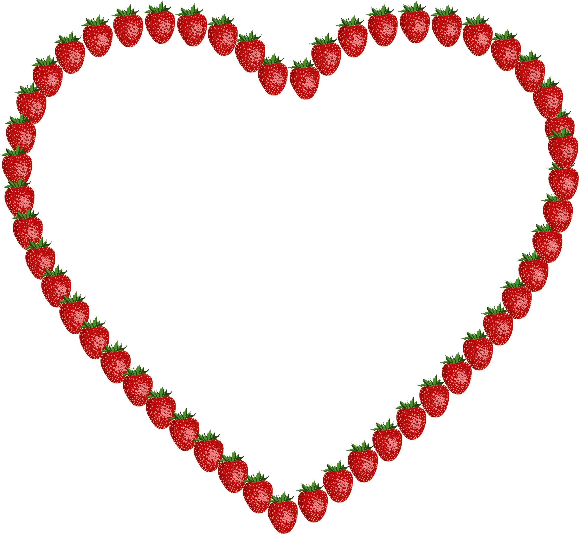 Heart Clipart Strawberry ~ Frames ~ Illustrations ~ - Red Moti Mangalsutra Design (2351x2168), Png Download