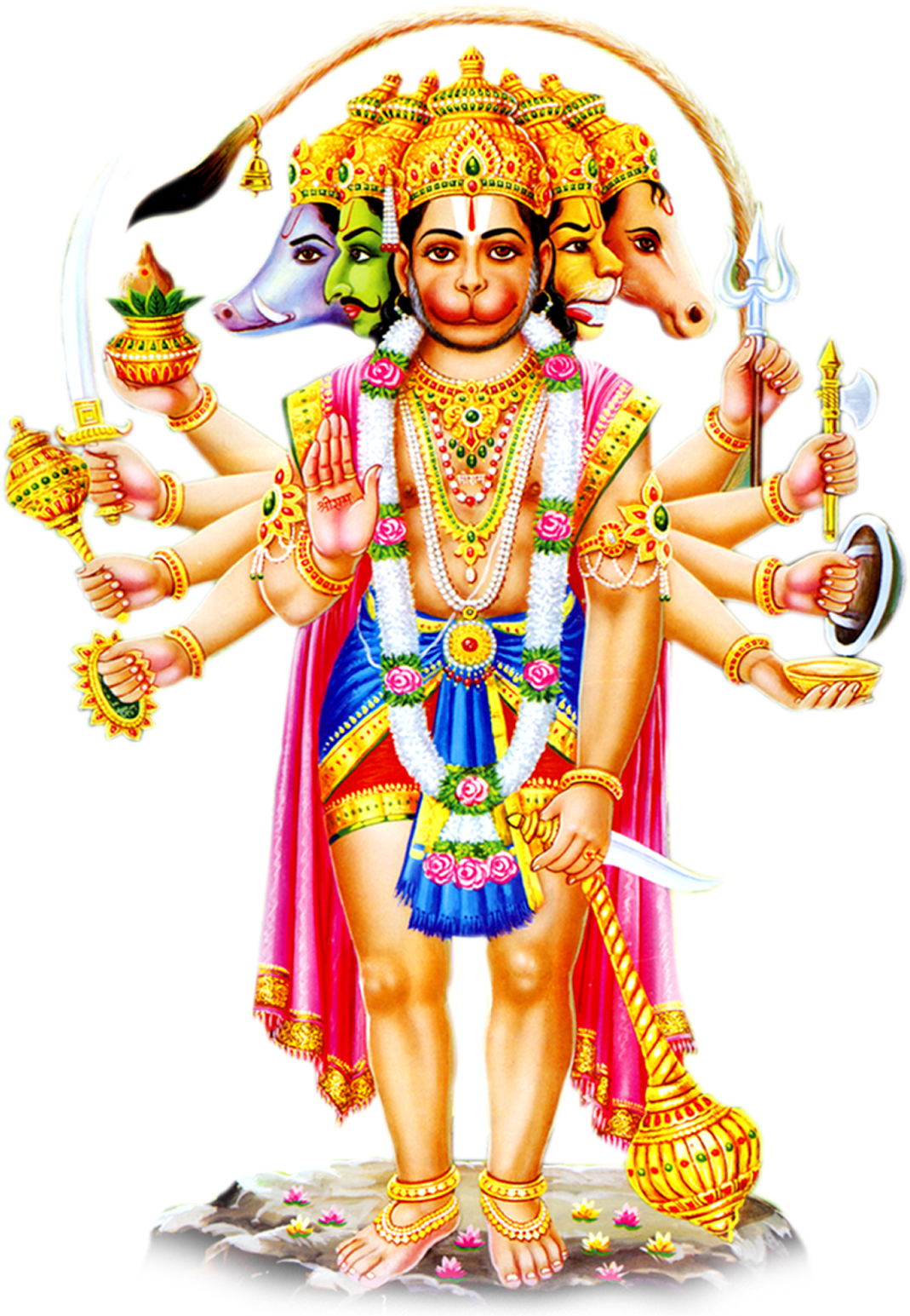 Download Hanuman Png Hd Panchamukha Hanuman Full Size Png Image Pngkit