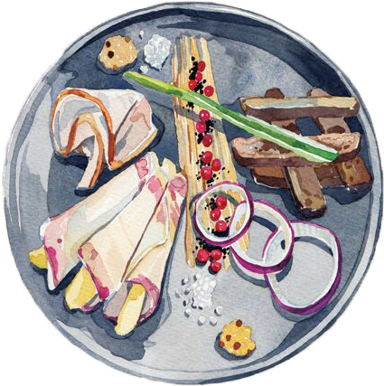 Ice Cream Omelette Painting Illustration Onion Omelet - Watercolor Painting (600x590), Png Download